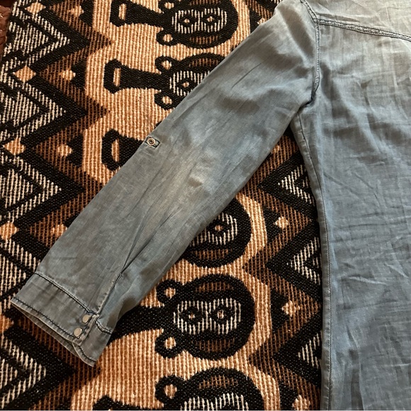 Elle Denim Shirt Light Blue size L Women - Picture 8 of 13